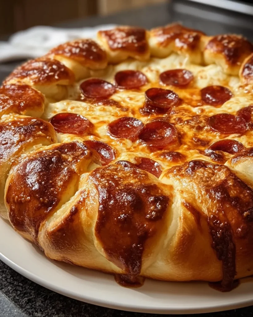 Stuffed Crust Pepperoni Pizza Recipe