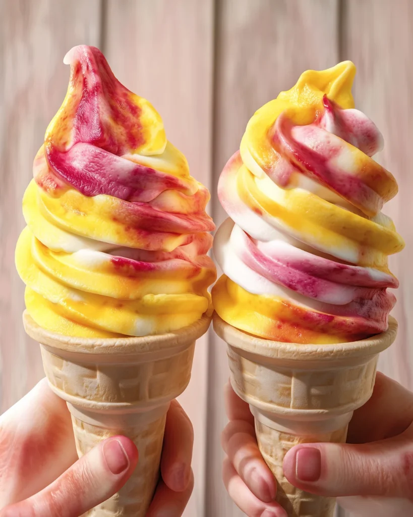mango strawberry ice cream no-churn