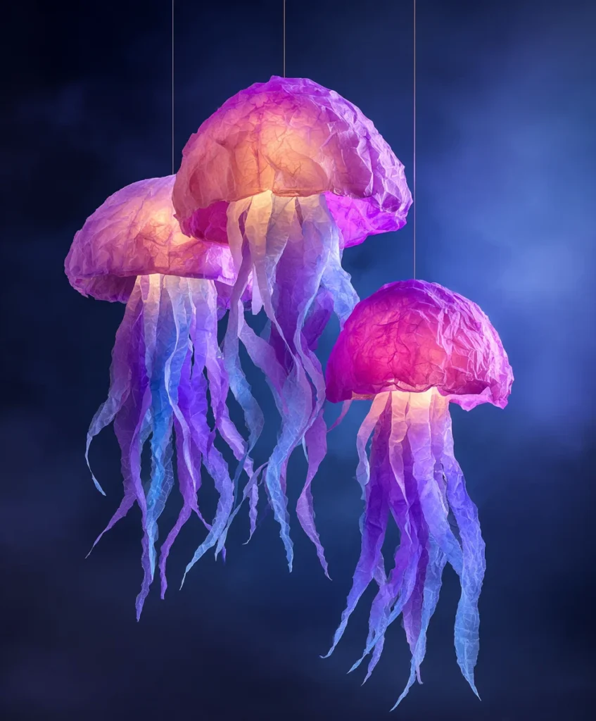 tissue paper jellyfish